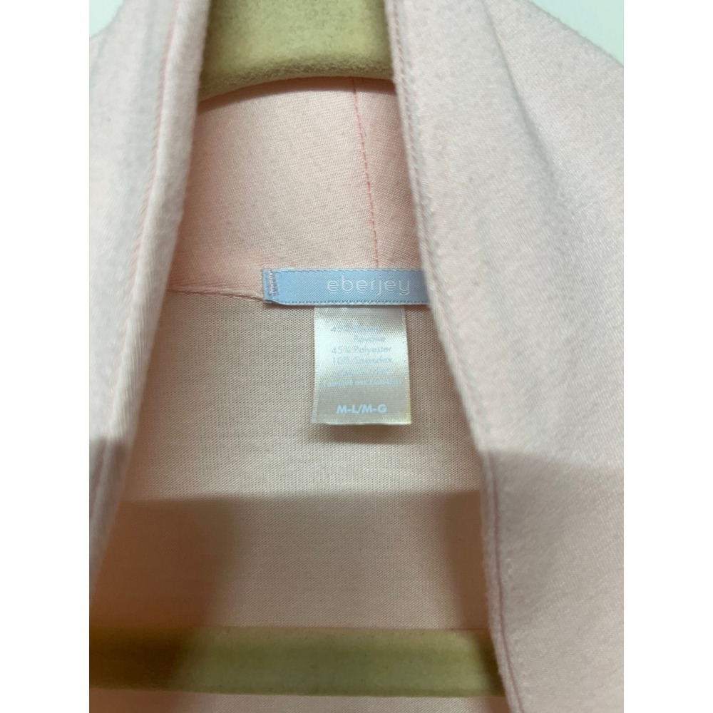 Eberjey Blush Pink Modal Robe Tie Waist Soft Bridal M/L - Picture 3 of 6